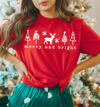 Merry and Bright with deer