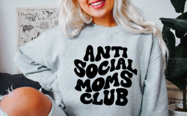 Anti Social Moms Club (distressed look)
