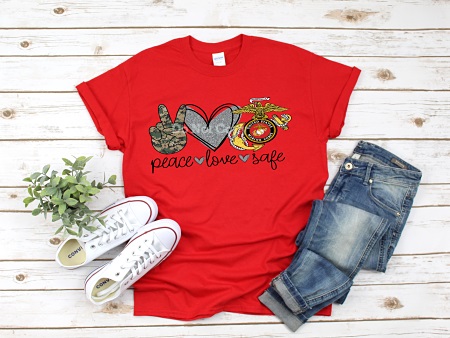 Marines-Peace Love Safe