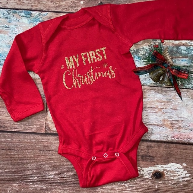 My First Christmas-Long Sleeve Bodysuit